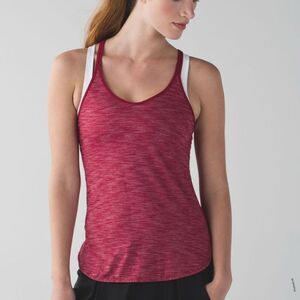 Lululemon What the Sport Singlet Tank Heathered Cranberry 6